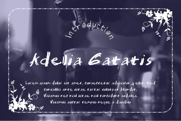 Adelia Gatatis: A Handwritten Font for Editorial Elegance
